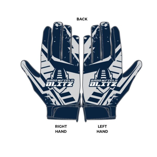 Youth Navy Custom Gloves Thumbnail